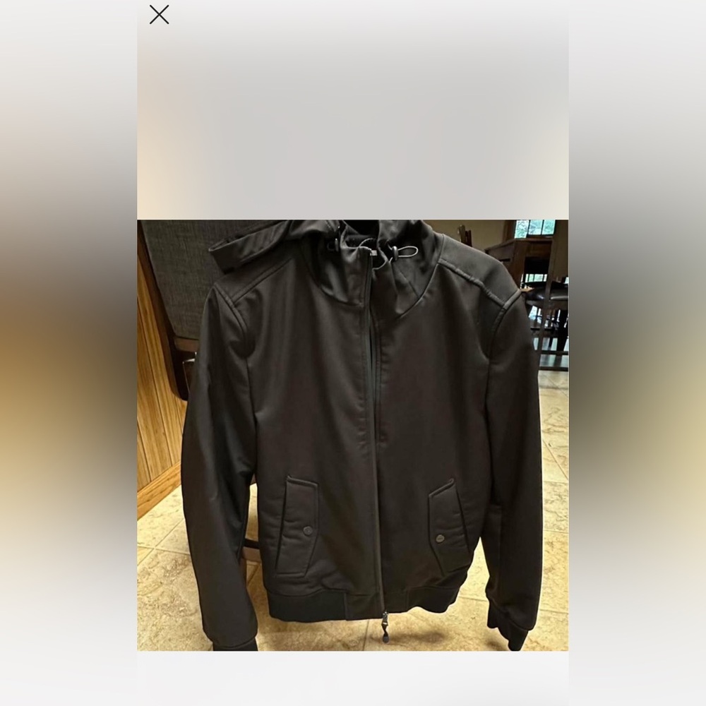 Guess Men's Black Hooded Windbreaker